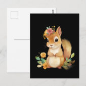 Waterverf eekhoorn briefkaart (Voorkant / Achterkant)