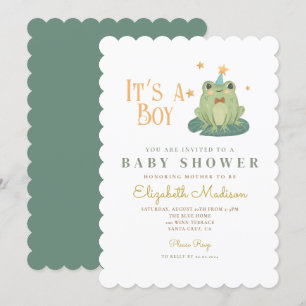 Waterverf een jongen Kikkikker Baby shower Kaart