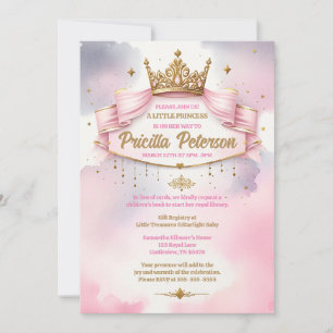 Waterverf Een Kleine Prinses Baby shower Feest Kaart