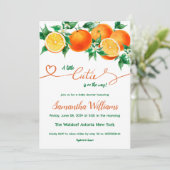 Waterverf Een kleine snede op het Baby shower van Kaart (Staand voorkant)