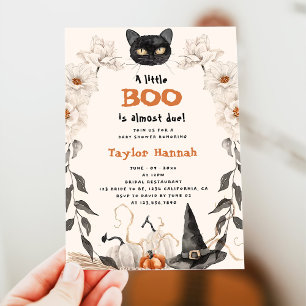 Waterverf Een Little Boo Halloween Baby shower Kaart