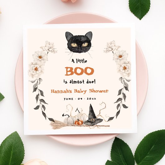 Waterverf Een Little Boo Halloween Baby shower Servet