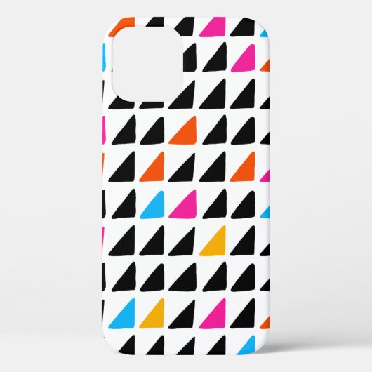 Waterverf een modern patroon met blauwe driehoeken Case-Mate iPhone case (Achterkant)
