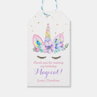 Waterverf Eenhoorn Gift Label Cadeaulabel