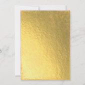 Waterverf Eenhoorn Gold Folie Huwelijksuitnodiging Kaart (Achterkant)