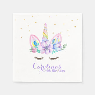 Waterverf Eenhoorn Servet