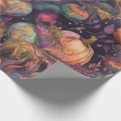 Waterverf eenhoorn voor Halloween Pattern Cadeaupapier (Hoek)