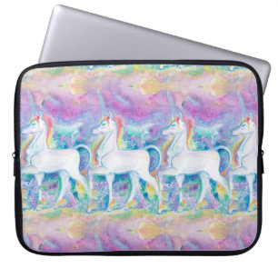Waterverf Eenhoorns Laptop Sleeve