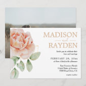 Waterverf eenvoudige moderne lente-Floral Kaart (Voorkant / Achterkant)