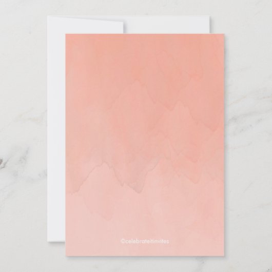 Waterverf Eerste Heilige Communie Uitnodiging (Achterkant)