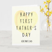 Waterverf Eerste Vaderdag Kaart (Gele Bloem)