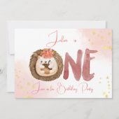 Waterverf egel eerste uitnodiging (Voorkant)