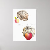 Waterverf egel- en appel-canvas tas notebooks canvas afdruk (Voorkant)