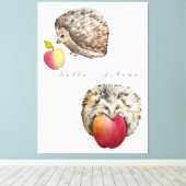 Waterverf egel- en appel-canvas tas notebooks canvas afdruk (Insitu (Houten vloer))