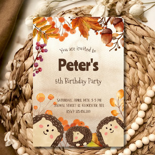 Waterverf egelg Birthday Party Invitation Kaart