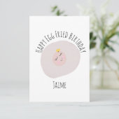 Waterverf Egg Cute Birthday Party Kaart (Staand voorkant)