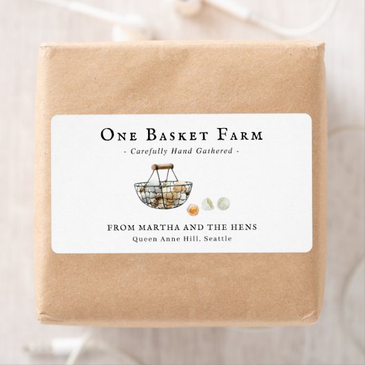 Waterverf eiermand | Verse Boerderijen Etiket (Insitu)