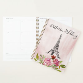 Waterverf Eiffel Tower Weddenschap van Bourgogne Planner