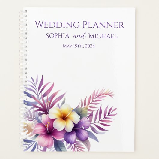 Waterverf Eiland Romance-Bruiloft-Planner Planner (Voorkant)
