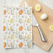 Waterverf Eitjes & Lentevloeien Pasen Theedoek (Quarter Fold)