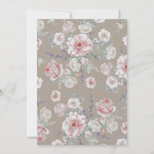 Waterverf Elegant Bloemen Graduation Party Kaart (Achterkant)