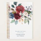 Waterverf Elegant Bloemenblad Planner (Voorkant)
