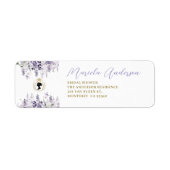 Waterverf Elegant Bow Lint baby shower Etiket (Voorkant)