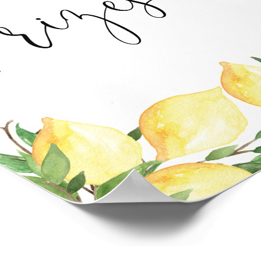 Waterverf Elegant Bruiloftsfeest Prijzen Bord Poster (Hoek)