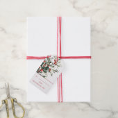 Waterverf Elegant Mistletoe Christmas Gift Label Cadeaulabel (Met Touw)