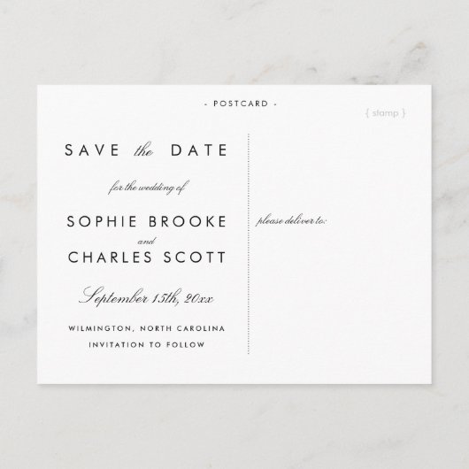 Waterverf Elegant Ocean Save the Date Briefkaart (Achterkant)