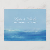 Waterverf Elegant Ocean Save the Date Briefkaart (Voorkant)