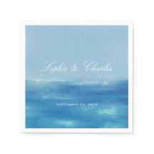 Waterverf Elegant Ocean Save the Date Briefkaart