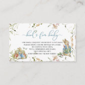 Waterverf Elegant Peter Rabbit Wildflower baby s Informatiekaartje (Voorkant)