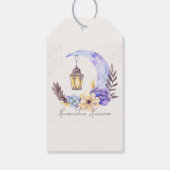 Waterverf Elegant Ramadan Kareem Ramadan Cadeaulabel (Achterkant)
