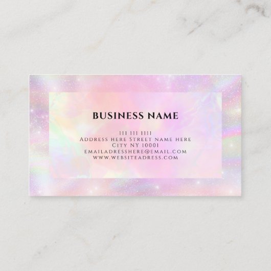 Waterverf elegant roze vrouwelijk meisjesachtig Ho Visitekaartje (Achterkant)