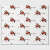 Waterverf Elegant Santa Claus Pattern Cadeaupapier (Vlak)