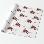 Waterverf Elegant Santa Claus Pattern Cadeaupapier (Uitgerold)