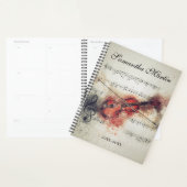 Waterverf Elegant Violin Sheet Music Planner (Display)