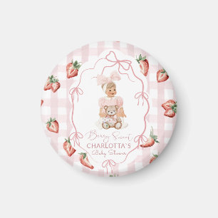 Waterverf elegante Berry Sweet meisje aardbei bi Magneet
