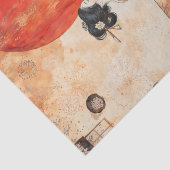 Waterverf Elegante Geisha Dans Tissuepapier (Detail)