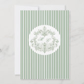 Waterverf elegante groene bloemenchinoiserie Baby Kaart (Achterkant)