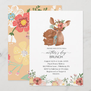Waterverf Elegante Moeder is Dag brunch Baby showe Kaart