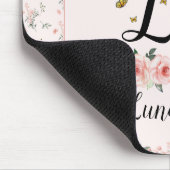 Waterverf Elegante Rozen met Vlinders Muismat (Hoek)