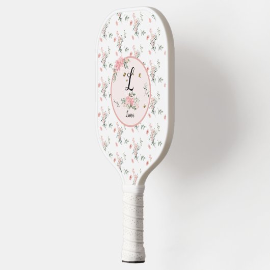 Waterverf Elegante Rozen met Vlinders Pickleball Paddle (Links)