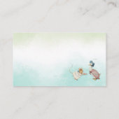 Waterverf Elegante wilde bloem Peter Rabbit baby Informatiekaartje (Achterkant)