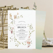 Waterverf Elegante Wildflower graduatioUitnodiging Kaart