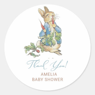 Waterverf elegante Wildflower Peter Rabbit Sticker