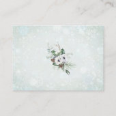 Waterverf Elegante Winter Anemonen bloemen bruids Informatiekaartje (Achterkant)