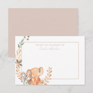 Waterverf Elephant Boho Safari Bedankkaart