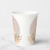 Waterverf Elephant Boho Safari Papieren Bekers (Links)